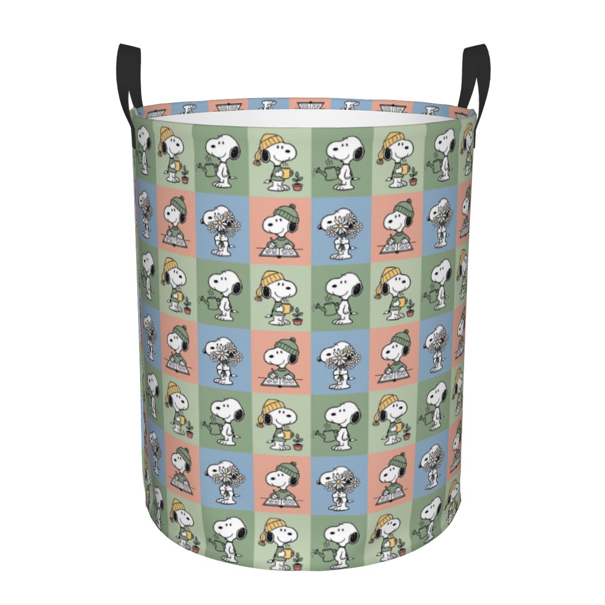 Women Accessories Hamper - Cesto Portabiancheria a Quadretti S-Snoopy, Grande