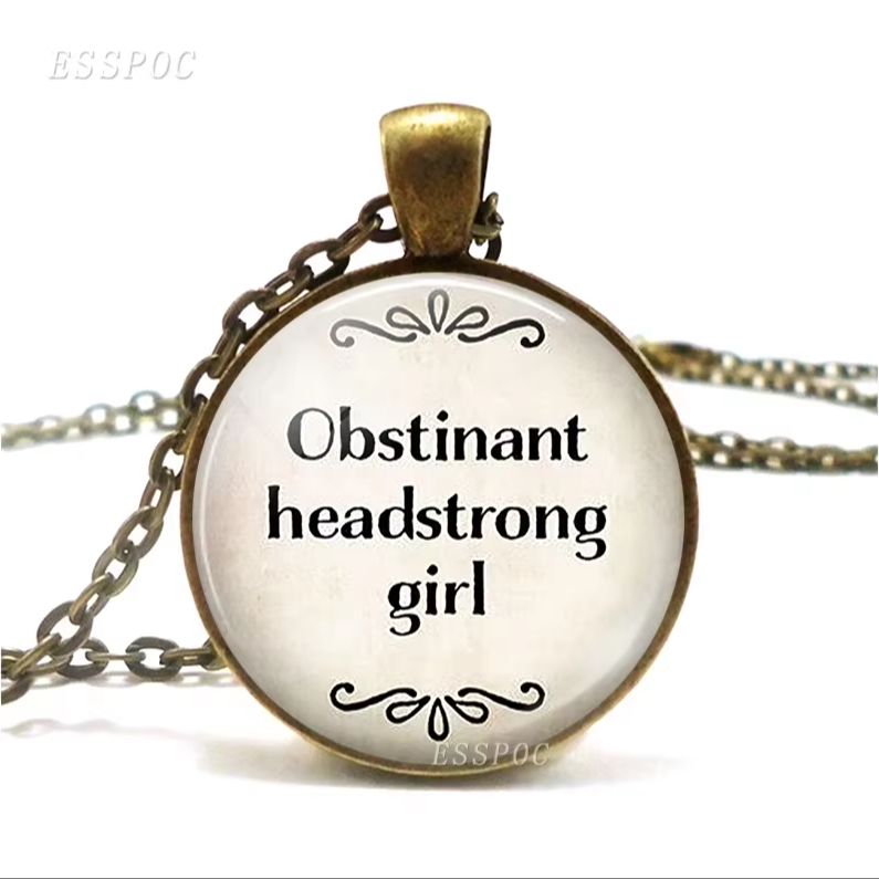 Women Accessories Quotes - Obstinante Ragazza Headstrong Jane Austen Citazione