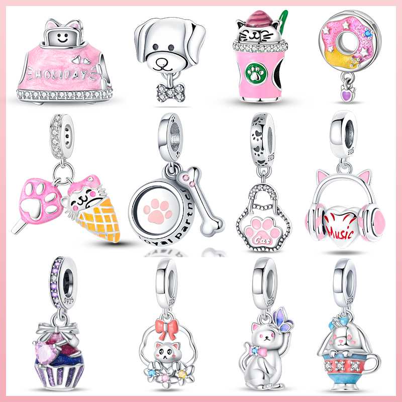 Women Accessories Pandora - Nuovo 925 argento rosa gattino gourmet