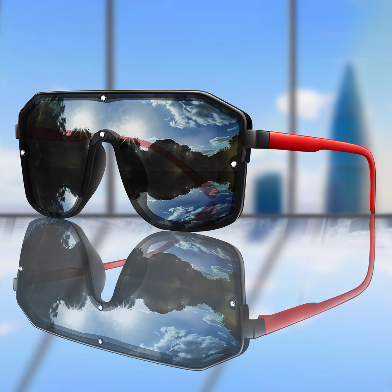 Occhiali da sole quadrati con  - Sunglasses Oversized Square recensione e prezzo