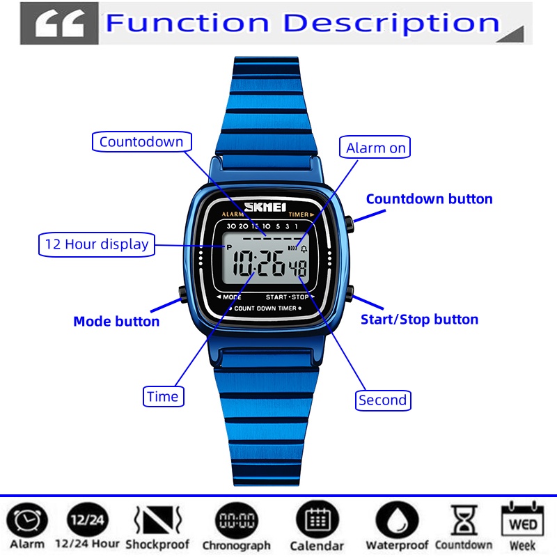 Skmei Orologi digitali da donn - Women Accessories Display recensione e prezzo