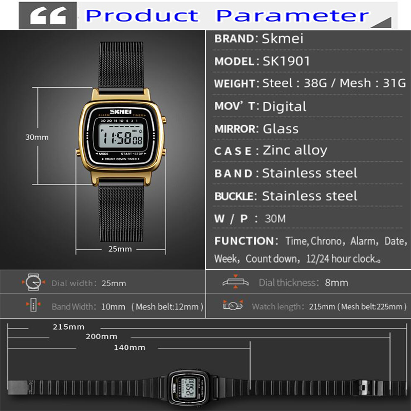 Skmei Orologi digitali da donn - Women Accessories Display recensione e prezzo